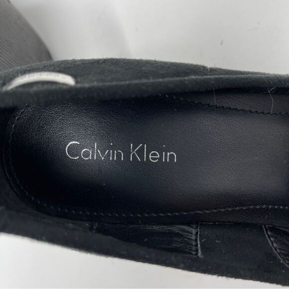 Calvin Klein Shoes Pumps Nitza Black Suede Women's Size 7.5 Heel 3" - Picture 8 of 10